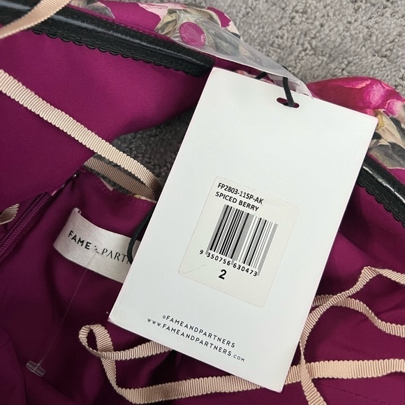 Fame & Partners The Sasha Spiced Berry Off Shoulder Dress - Picture 8 of 11